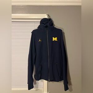 Jordan fleece lined zip up Michigan jacket
